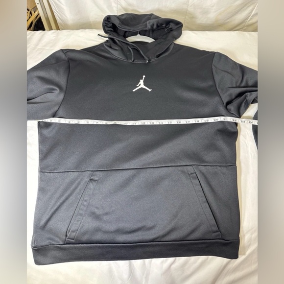 Air Jordan Black Pullover Hoodie Kangaroo Pocket Jumpman Logo Size L - Picture 10 of 11